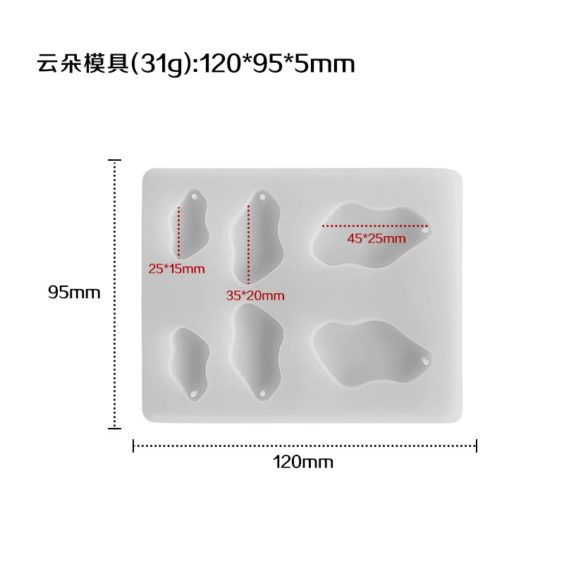 Jiahuimei DIY pendientes geométricos resina epoxi pendientes irregulares molde de silicona