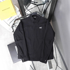 CRONIN Cotton Overshirt 防风防雨纯色小logo翻领衬衫夹克外套男
