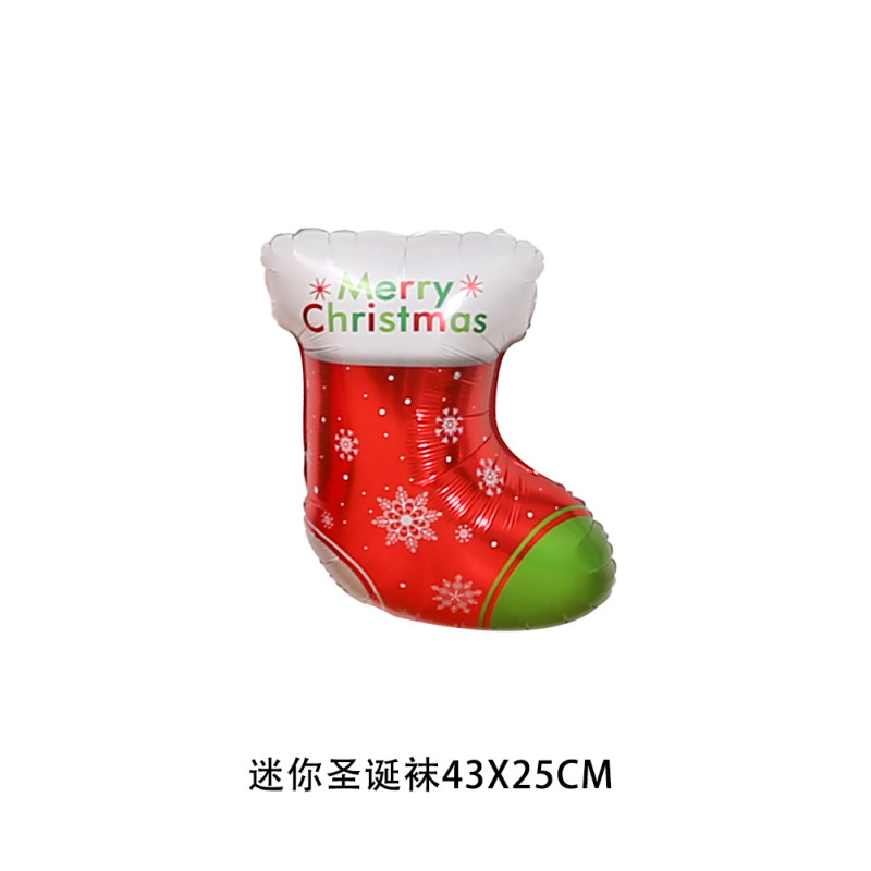 クリスマスシリーズアルミフィルム風船 クリスマスショッピングモール 学校 クリスマスイブパーティー装飾 アルミホイル風船用品|undefined