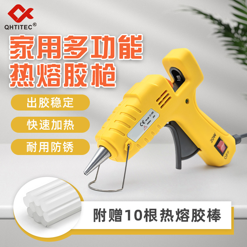 Mini Pistola de Silicona Termofusible 20W Multifuncional para Manualidades Escolares y del Hogar