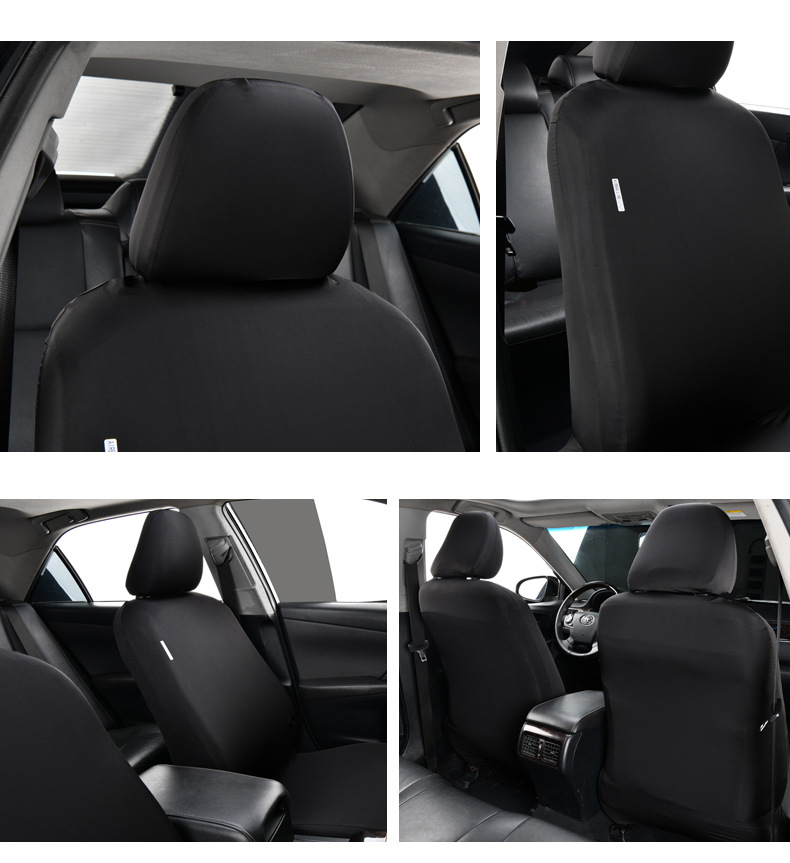 Elastic one-piece ice silk car seat cover for driver and passenger seats, integrated headrest and seat cushion with cooling effect, universal protective cover