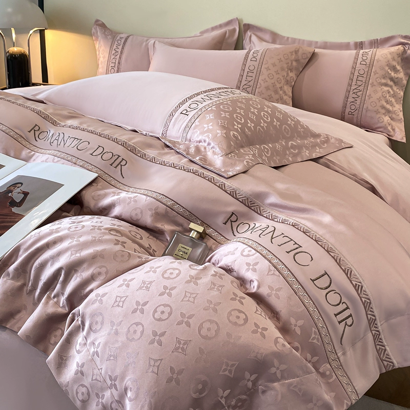 Шёлковый летний простынь? duvet cover, set, bedspread, light luxury style, high-quality style, 4 piece set