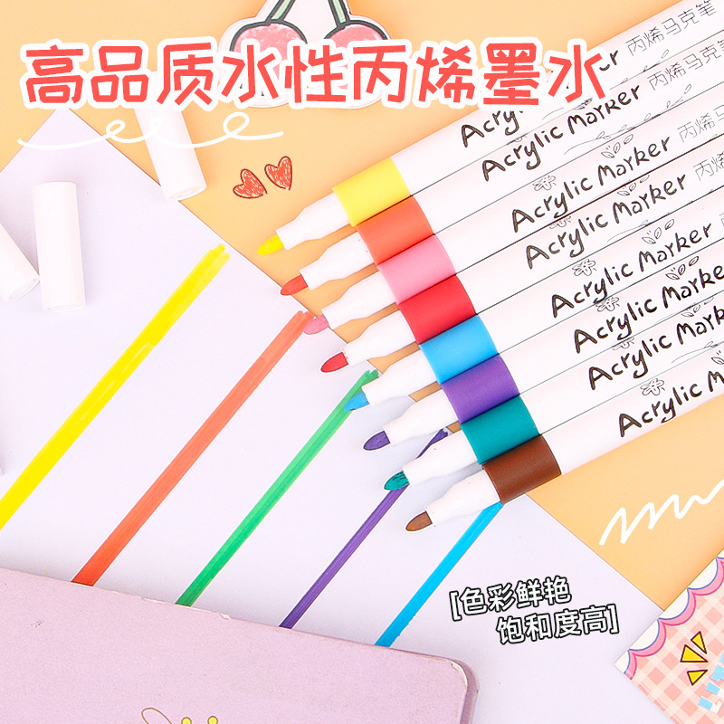 A base de agua marcador acrílico traje 36 color arte graffiti color pluma estudiante especial DIY pintura color pluma al por mayor