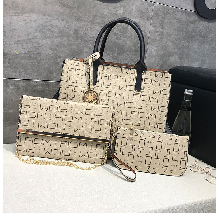 New European and American cross-border fashion women's bag three-piece set, mother-and-child bag, versatile, large-capacity crossbody single-shoulder bag undefined