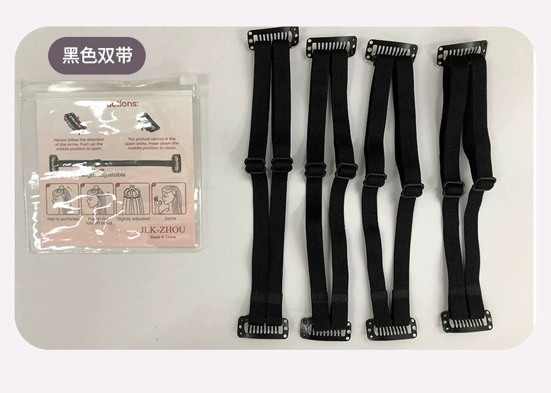 Adjustable Face-Lifting Headband, Elastic Spandex-Nylon Strap with Carbon Steel Invisible Comb
