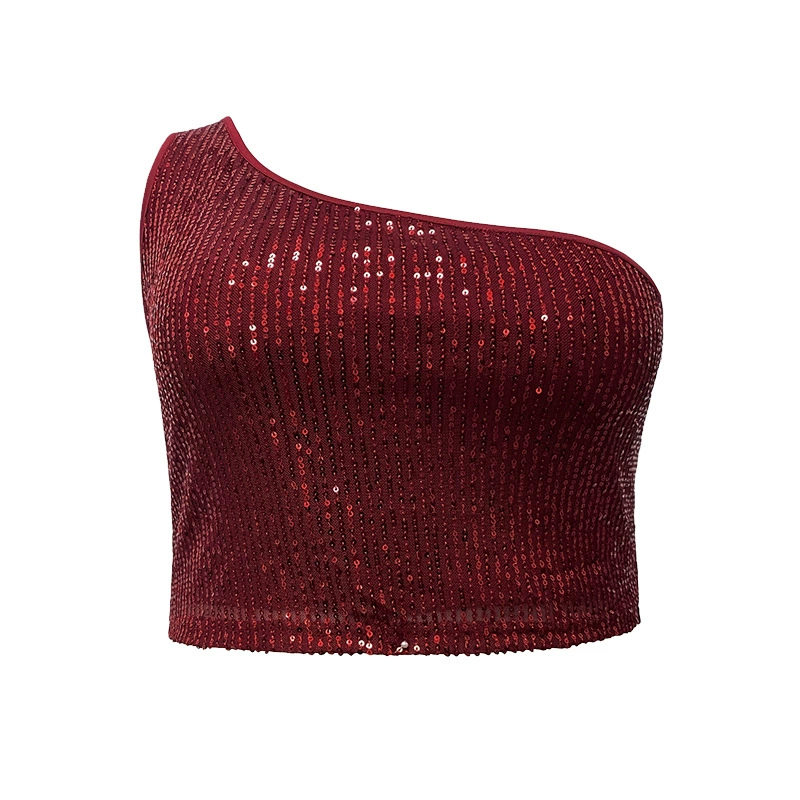 Fashionable nail sequins, summer tube top, bra top, European style, plus size, lifting effect