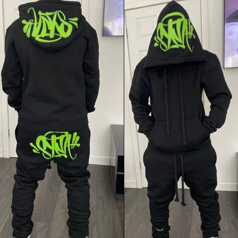 Sy-World Fashion Street Casual Sportswear Tops and Pants Set Winter Cotton Hip-Hop Men's and Women's Hooded Sweatshirts Sy-World Fashion Street Casual Sportswear Tops and Pants Set Winter Cotton Hip-Hop Men's and Women's Hooded Sweatshirts