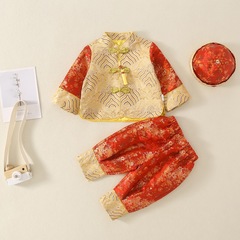 One-year-old boy's dress for spring and summer, Chinese-style crown dress for children, baby's first-month and hundred-day celebration, girl infant's Tang suit