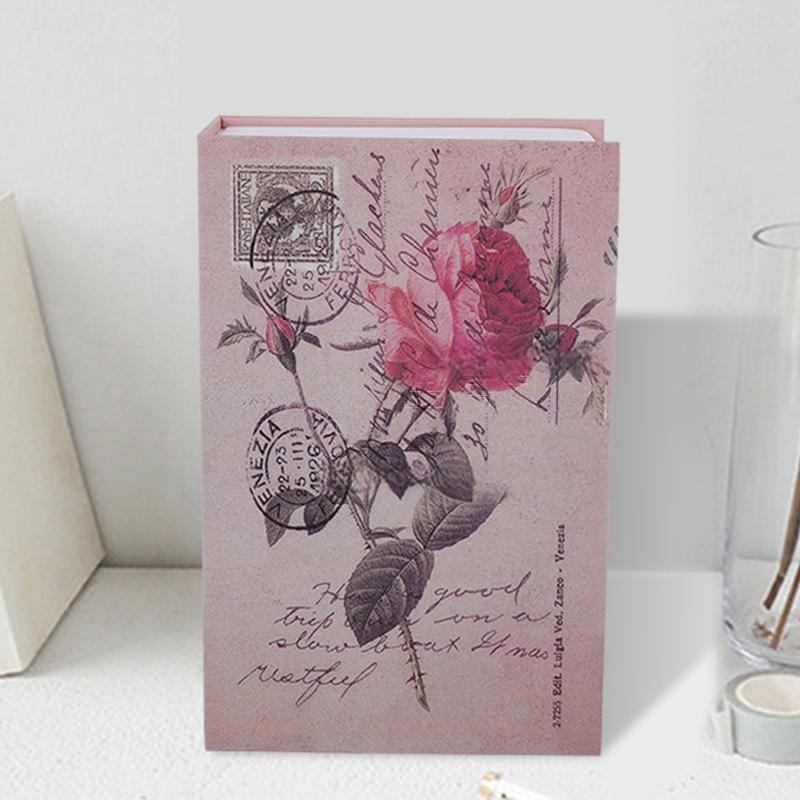 中号仿真书本密码锁保险箱钥匙彩色收纳盒箱现金盒防护保险柜盒子