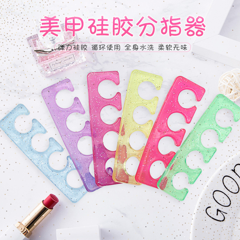 In-Stock Direct Sale of New Silicone Nail Art Toe Separators, Finger and Toe Separators, Nail Polish Application Fixing Tools and Supplies