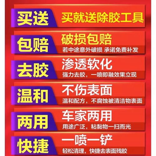 Car glass adhesive remover universal glue remover degrader home kitchen cleaning agent magic tool