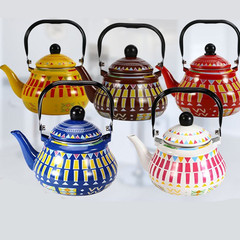 出口搪瓷壺琺瑯搪瓷茶壺涼水壺燒水壺飯館家用茶水壺搪瓷油壺燃氣