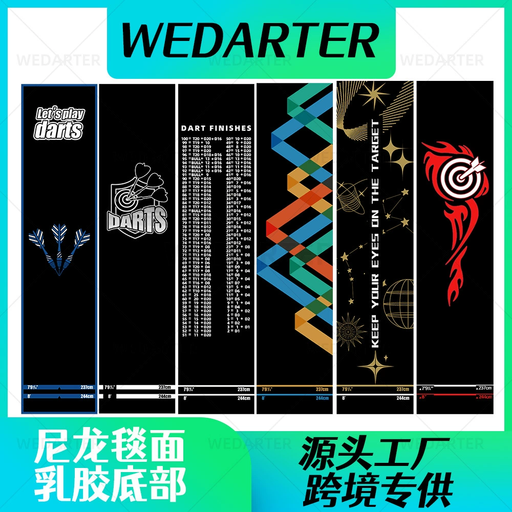 Ковер для дартса WEDARTER, изготовленный на заказ из полиэстера, профессиональный ковер для соревнований по дартсу, профессиональные аксессуары для измерения расстояния.