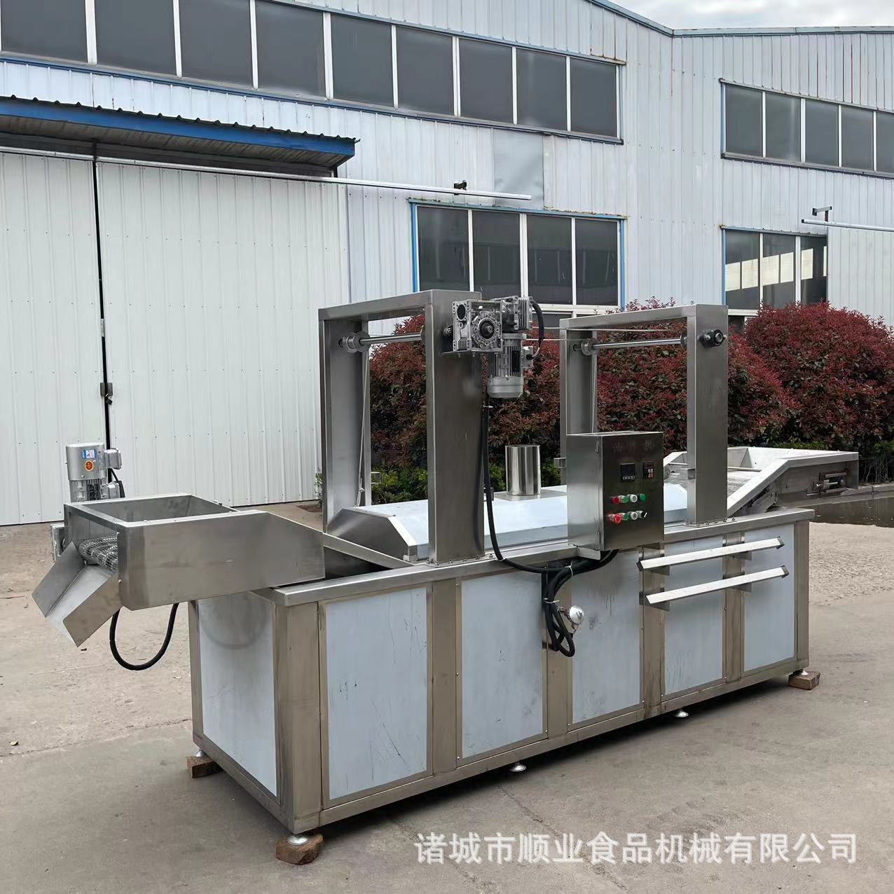 翻花油炸流水线 薄饼腐竹油炸生产线 连续式小酥肉油炸机直供