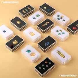 亚克力方盒宝石盒子戒面裸石盒透明塑料钻石裸钻彩宝盒珠宝展示盒