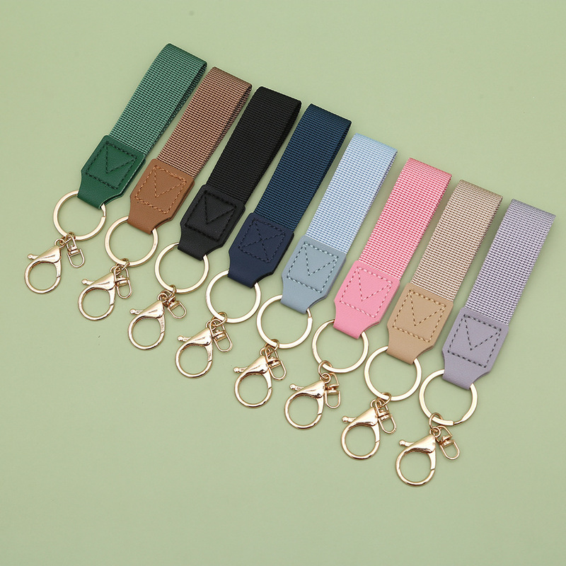 Creative Nylon Car Keychain Lanyard Accessories, Fashionable and Simple Portable Thermos Cup Wrist Strap Wholesale