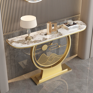 Light Luxury Rock Board Entrance Table Modern Simple Home New Chinese Style Decorative Art End View Creative Table Wall Entrance Table