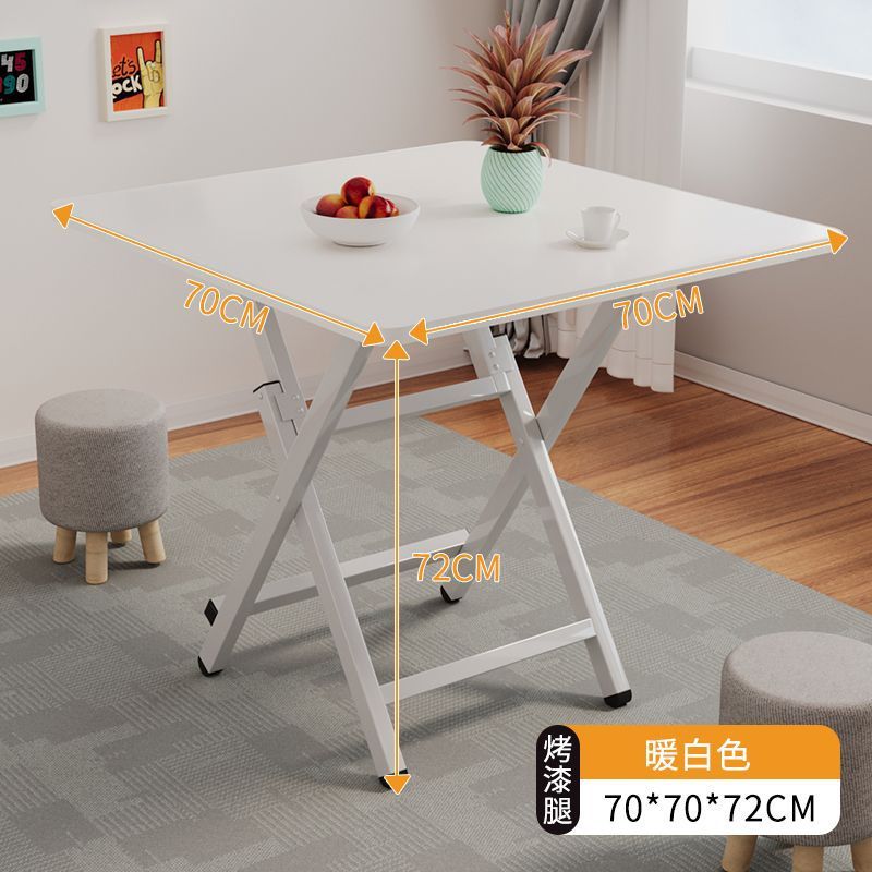 Mesa plegable, mesa de comedor, hogar, mesa de comedor simple multifuncional, casa de alquiler, puesto portátil al aire libre, mesa pequeña para cenar