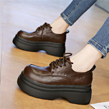 小码33厚底小皮鞋女单鞋2025新款百搭小个子增高英伦复古风乐福鞋