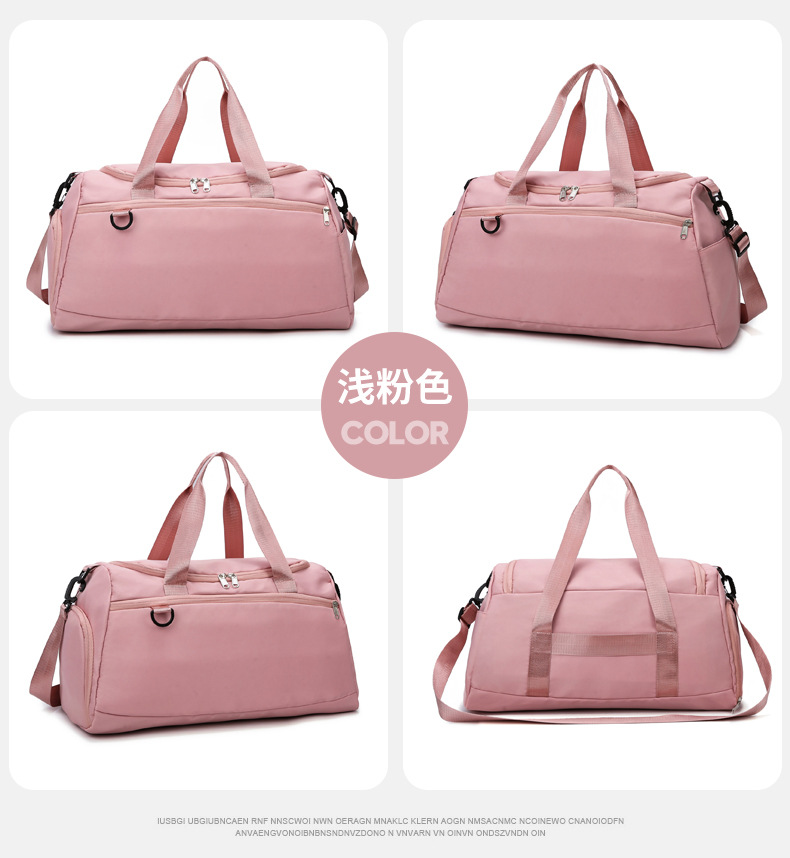 Bolsa de gimnasio con logotipo personalizado, bolsa de viaje de gran capacidad, separación de seco y húmedo, compartimento independiente para zapatos, bolsa de yoga deportiva con ruedas