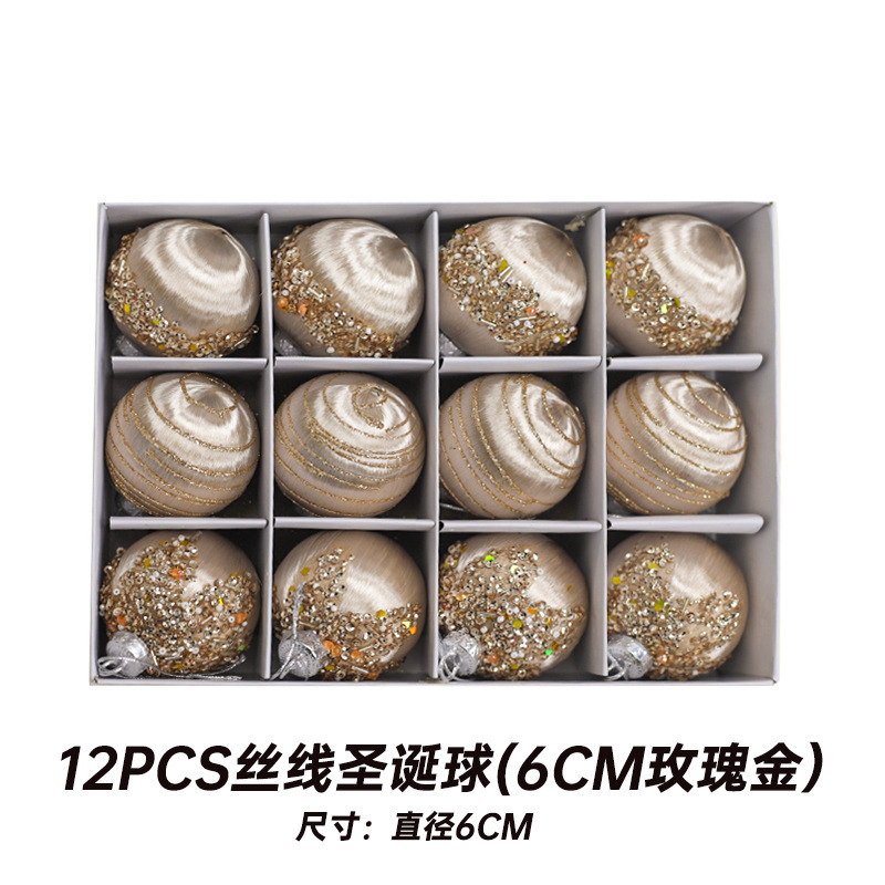 Bola de Navidad árbol de Navidad adornos de decoración colgante de bola de colores accesorios de material de Navidad DIY decoración de Navidad al por mayor