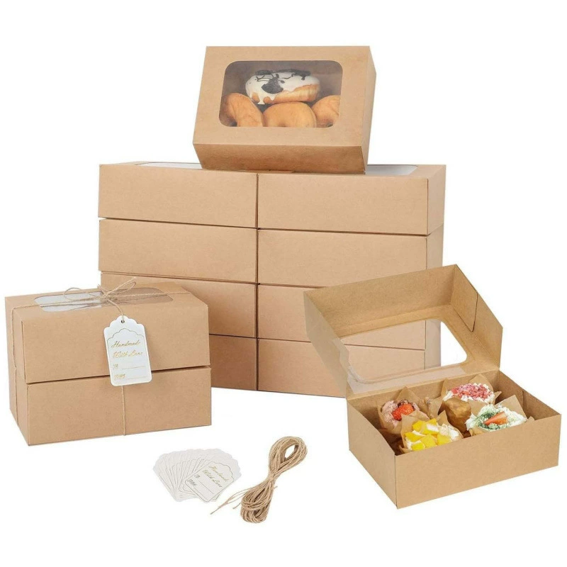 Коробка конфет Amazon, коробка для рождественского печенья, коробка для праздничного торта, коробка для хлеба из крафт-бумаги, коробка для печенья