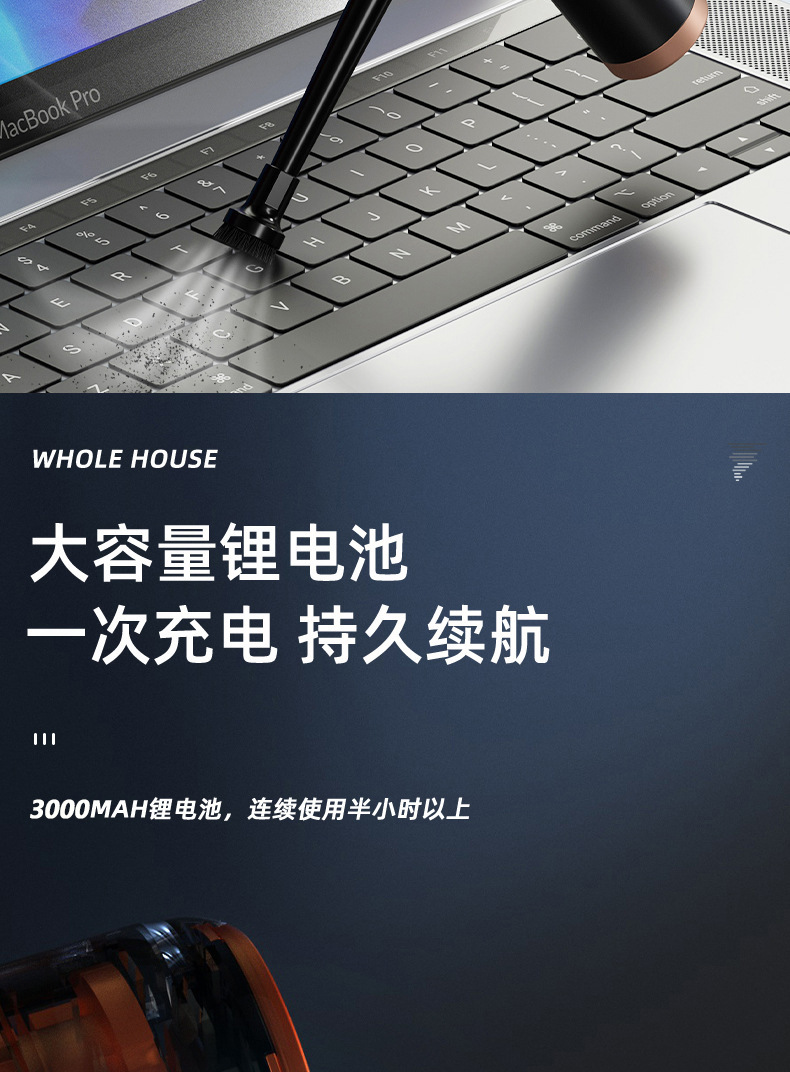 Car Vacuum Cleaner, Wireless Portable Mini Vacuum Cleaner, Multi-Functional Blowing, Suction, and Extraction All-In-One Machine, High Power and Long Battery Life