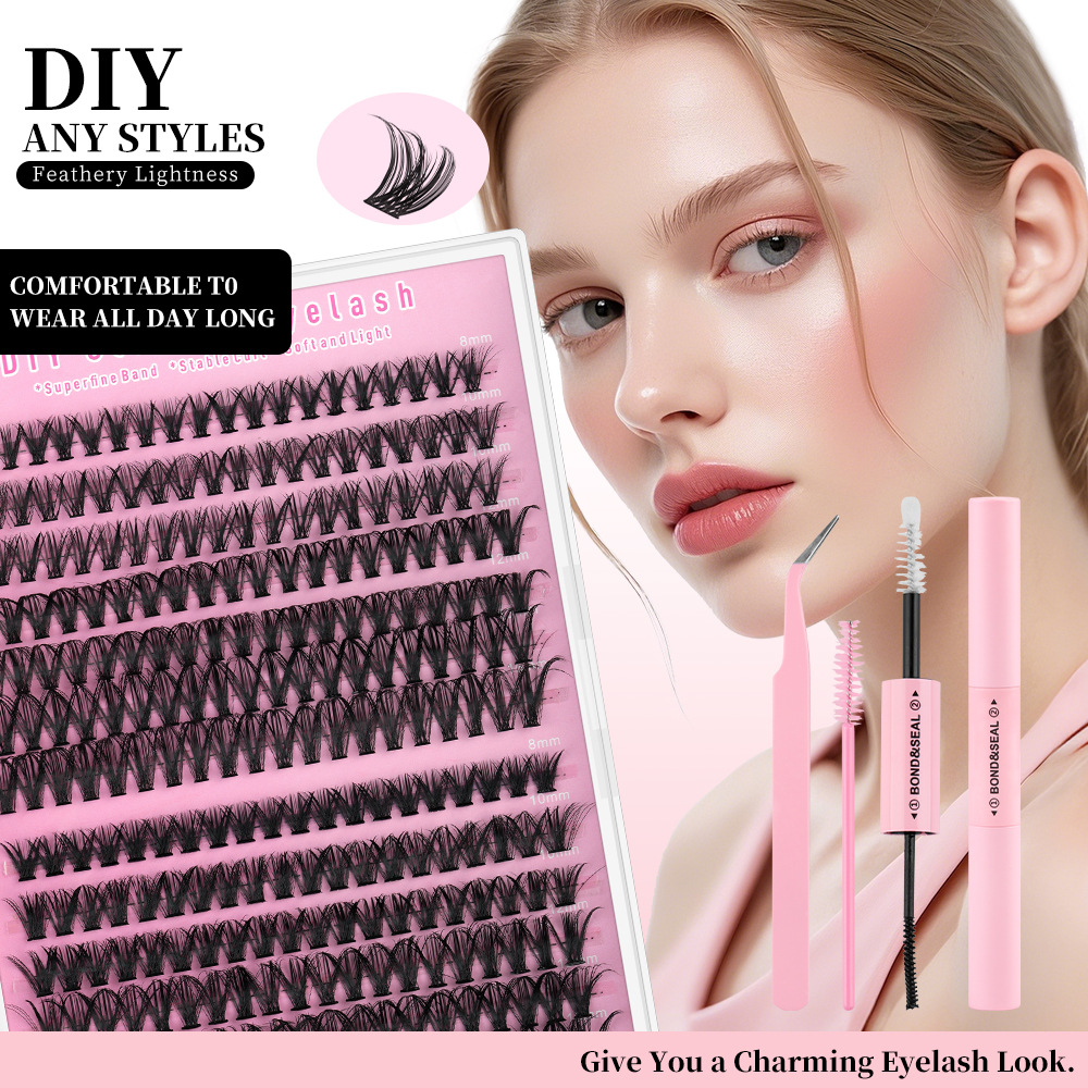 Transfronterizo exclusivo DIY Cluster Lashes pestañas falsas pestañas 30D40D pestañas mixtas set comercio exterior