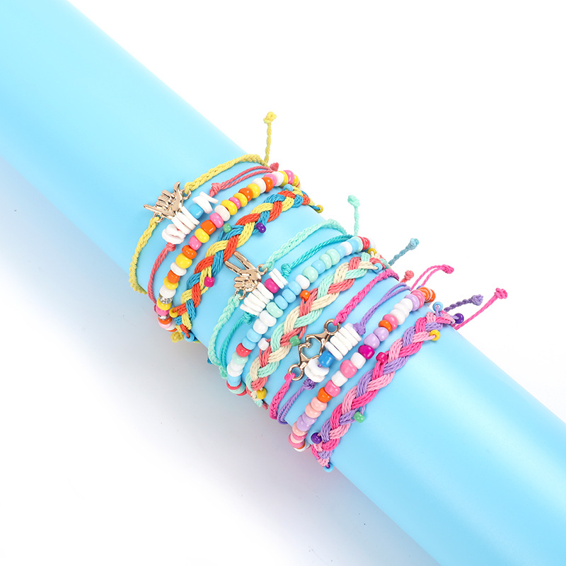 Bohemian Geometric glass Braid Unisex Bracelets