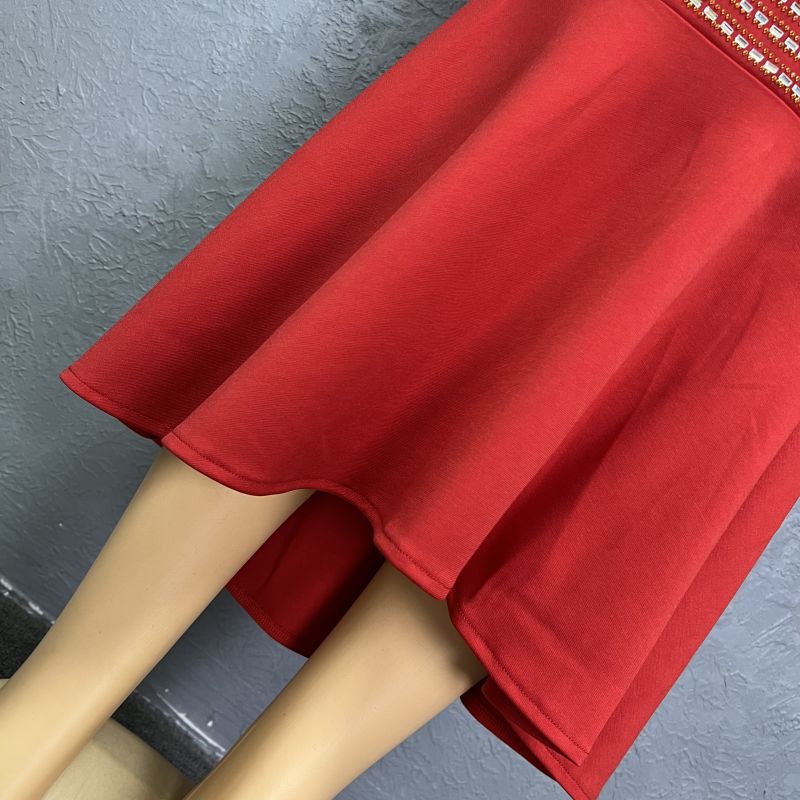 Women's Clothing new mesh splicing solid color hot diamond two piece set_voghion.com