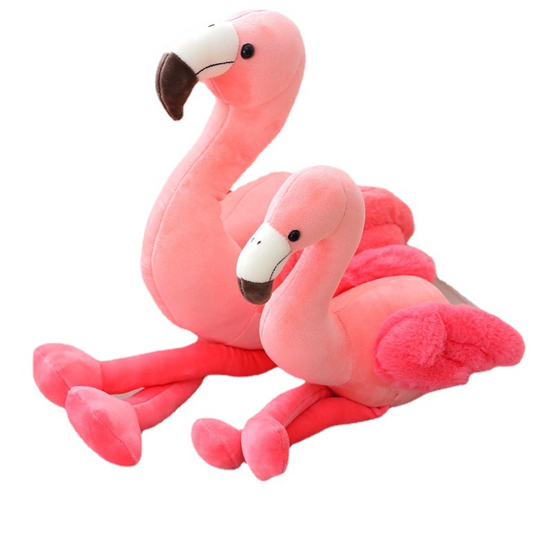 Nuevo ins Flamingo juguete de peluche almohada de dibujos animados muñeca máquina muñeca de juguete para niños con logo