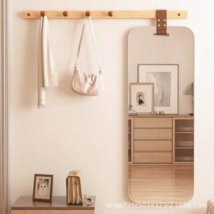 Full-body mirror entrance mirror, dressing mirror, hat rack, integrated dressing mirror, multi-function wall-mounted fitting mirror, high-definition large mirror
