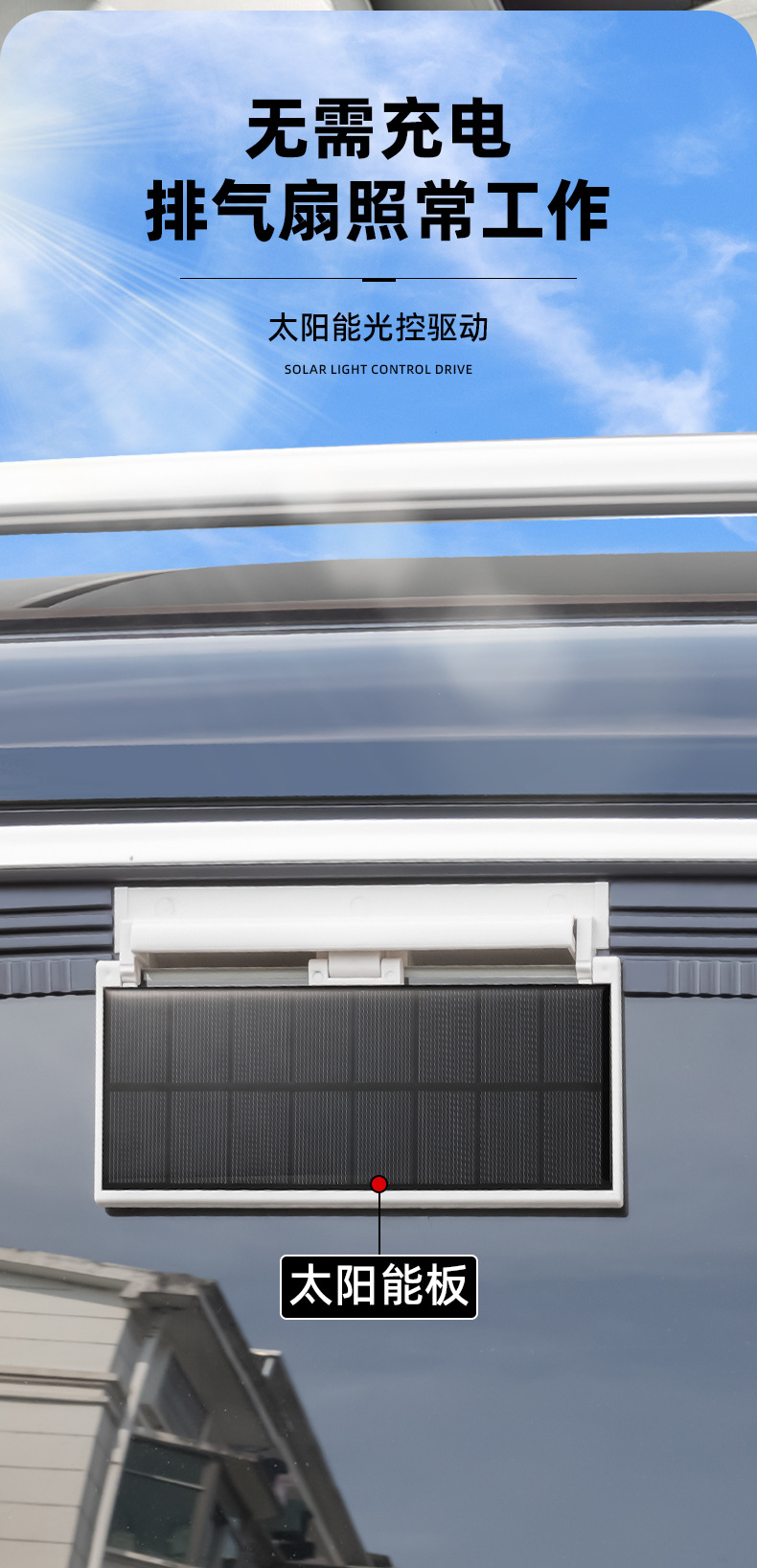 Summer Solar-Powered Dual-Head Car Exhaust Fan, Car Cooling Solar Ventilation Fan, Circulating Exhaust Air Fan