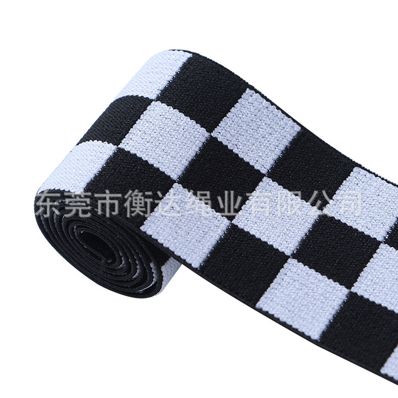 Inventario de 4cm cuadrado jacquard elástico pantalones interiores cintura de la falda de la parte inferior de los pantalones laterales banda elástica