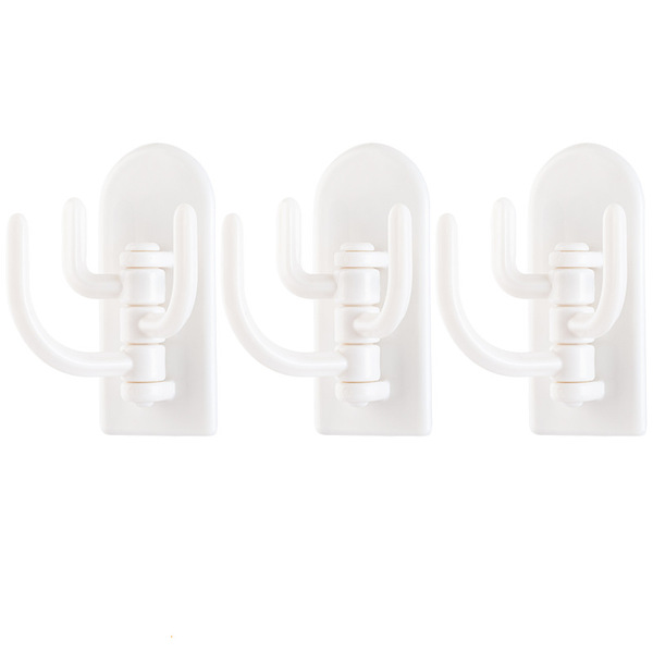 Traceless Creative Three-Hook Kitchen Sticky Hook Nail-Free Cactus Hook Bathroom Multi-Functional Punching Load-Bearing Storage