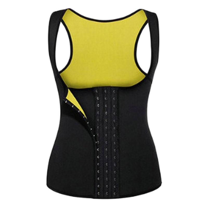 Faja de sudor transfronteriza para mujer, ropa deportiva de neopreno que absorbe el sudor, chaleco con cremallera, corsé moldeador de control de barriga