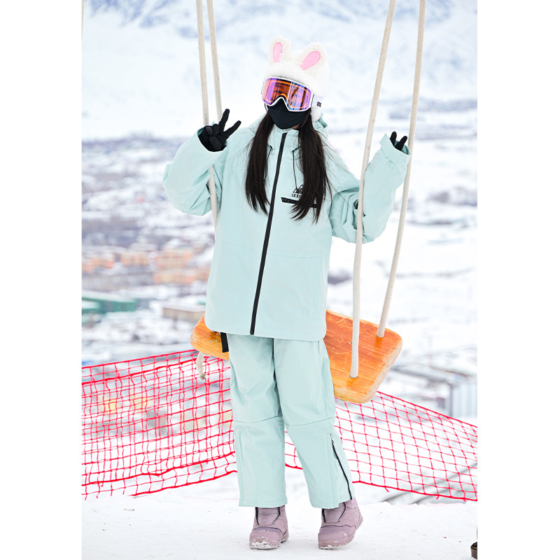 후드 방수 방풍 스키 세트 남녀 야외 베니어 등산 세트 세트 HF66 K1002J FLEECE-LINED-P240