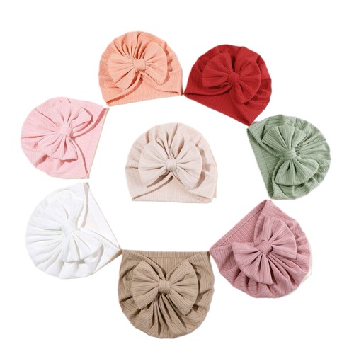 New style export trade infant and toddler jacquard hat bow head scarf hat baby India hat girl princess hat export trade source 