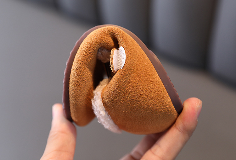 Barns bomullsskor plyschisolering vinterpäls och bönor tjejer med prinsessskor,_voghion.com