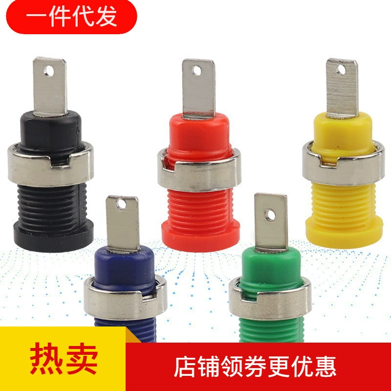 Медь 4 мм банановая розетка banana розетка панели безопасности розетка большой ток прибор клеммные отверстия 12 мм