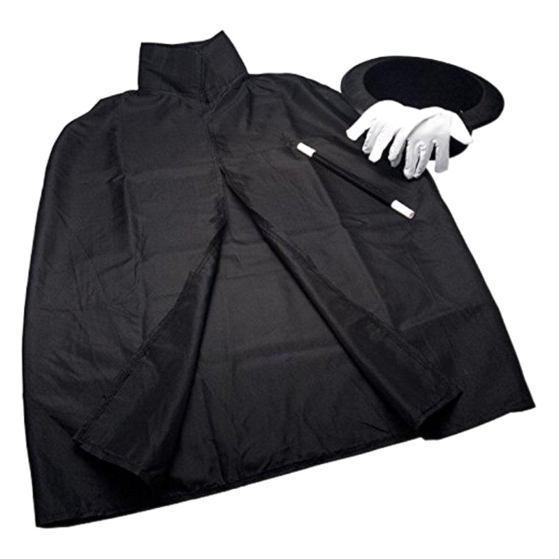 Mago sombrero pajarita varita mágica capa de Halloween disfraz de rol accesorios de actuación