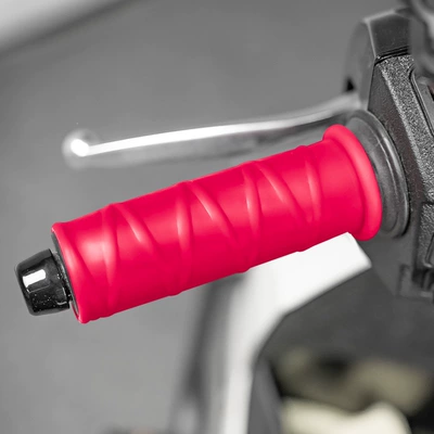 Motorcycle Handle Cover – scooters, and grip modification parts - red-silicone-handle-grips-a-pair-of-2-todays-super-low-price