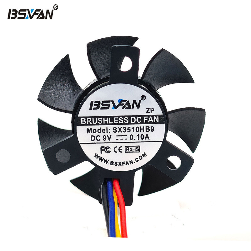 3510 bracket cooling fan 5v 12V Mute large air volume double ball PWM speed regulation heat sink fan