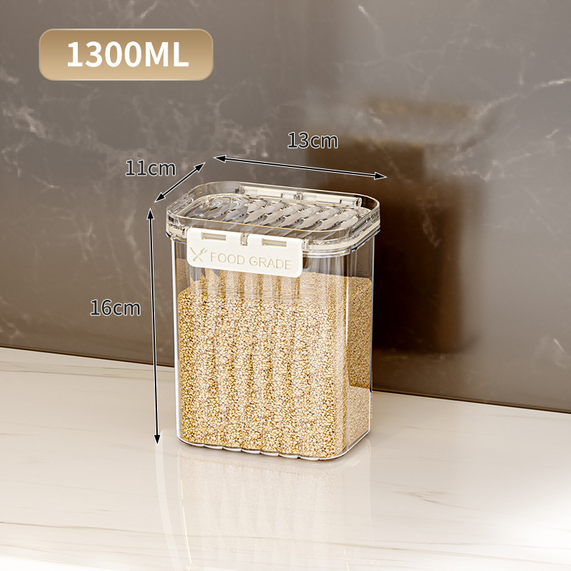 密封缶、穀物、食品グレードの素材、透明プラスチック缶、キッチン収納ボックス、乾物茶保存缶|undefined