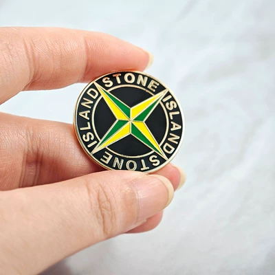 Yaxa sancaqları Brooch Compass Metal Enamel