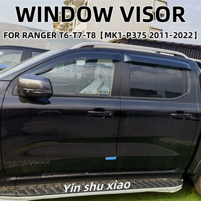 For Ford Ranger T9 Rain and Sunscreen Rain Eyebrow Sun Visor Ford Ranger T6 Window Visor (Rain shield) - standard-packaging-without-logo-ford-for-ranger-t6-t7-t8-ranger-mk1-p375-2011-2022