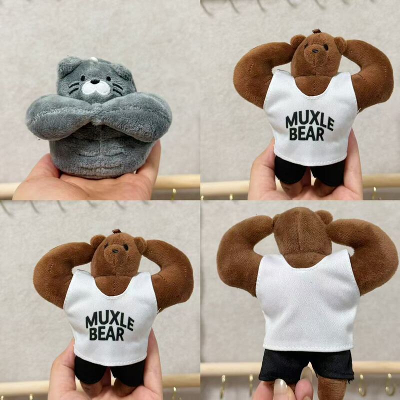 Wholesale 26 popular Korean-style Ma Dong Cat fitness muscle bear plush toy, bag charm, trendy accessory, and keychain