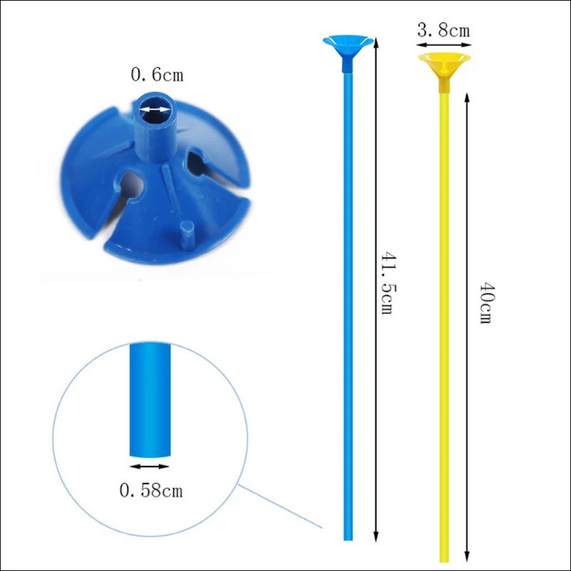 Venta al por mayor soporte de globo accesorios de globo PVC nuevo soporte de globo de material soporte de bola de onda refuerzo de globo más soporte de barra dura