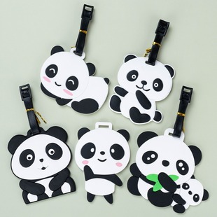 Pvc Luggage Tag Hang Tag Boarding Pass Sichuan Travel Souvenir Giant Panda Luggage Tag Cute and Lovely