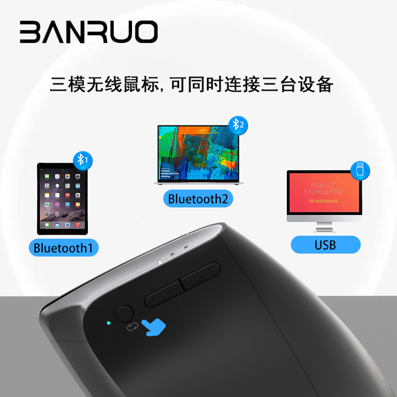 V10 sınır ötesi çok satan 2.4G kablosuz Bluetooth mouse oyun faresi masaüstü dizüstü tablet RGB için uygun